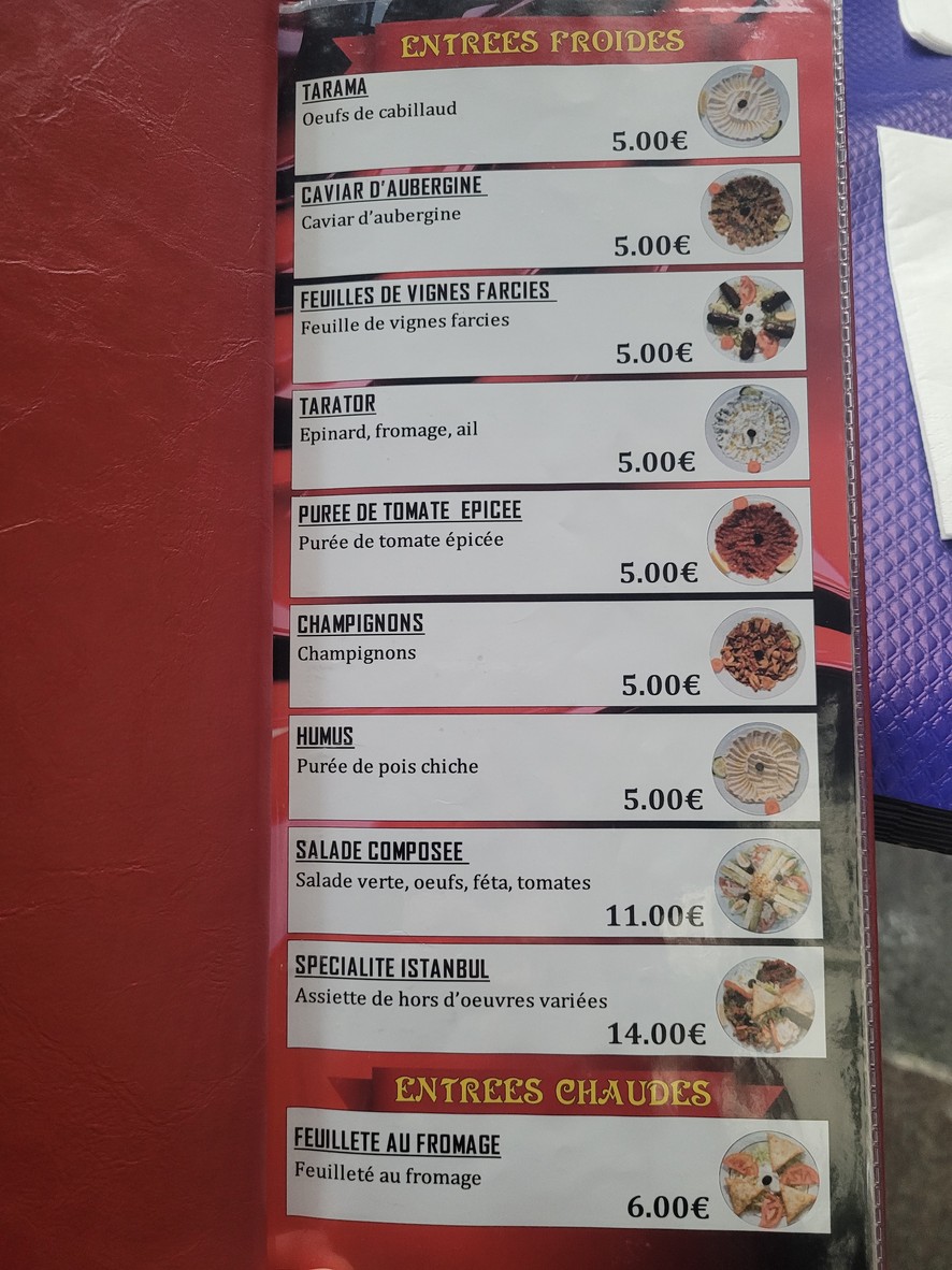 Restaurante Estambul menu 1