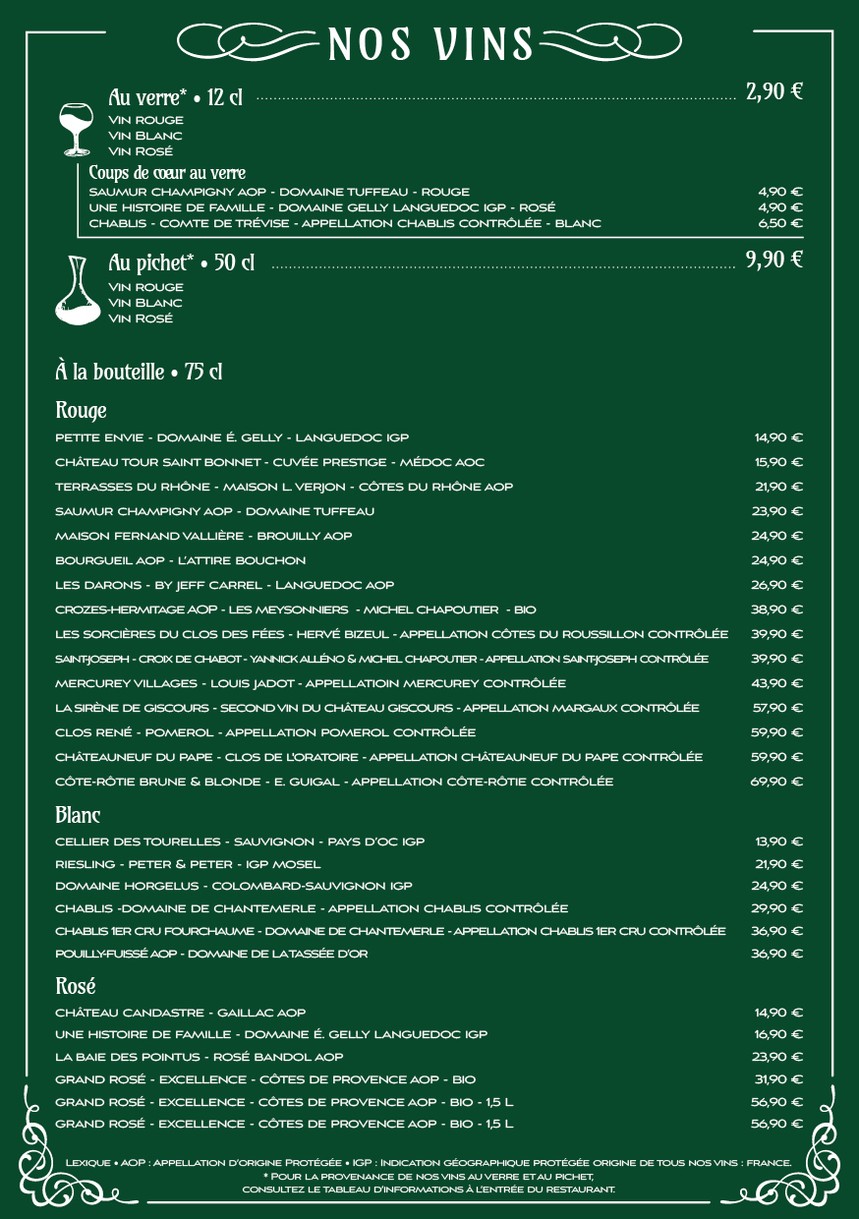 Ô Bouillon menu 3