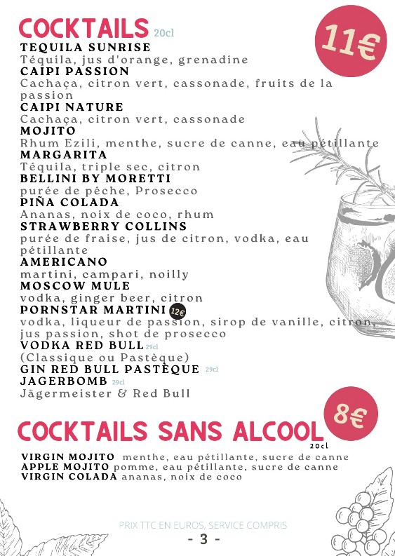 La Cabaña de La Terraza del Estanque menu 4