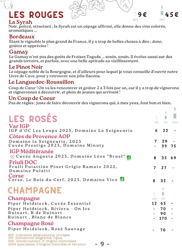 La Cabaña de La Terraza del Estanque menu 6