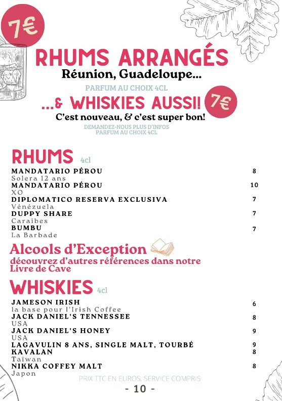 La Cabaña de La Terraza del Estanque menu 7