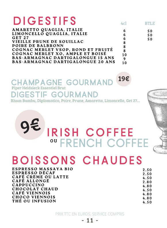 La Cabaña de La Terraza del Estanque menu 8