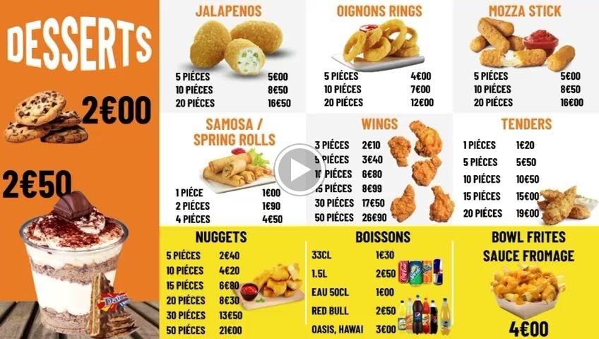 Chicken Spice menu 1