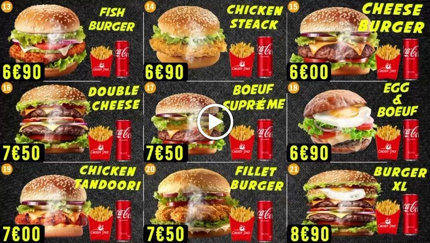Chicken Spice menu 2