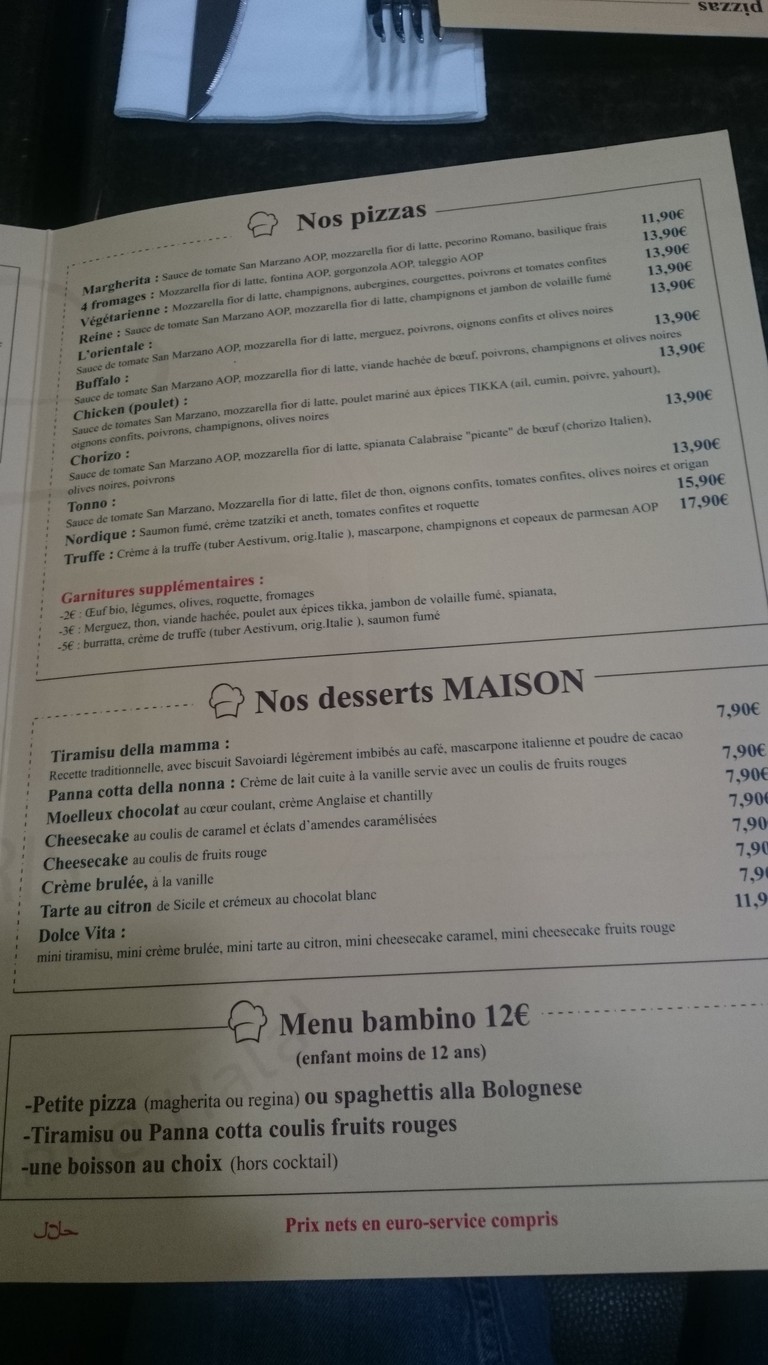 Le Rital menu 2