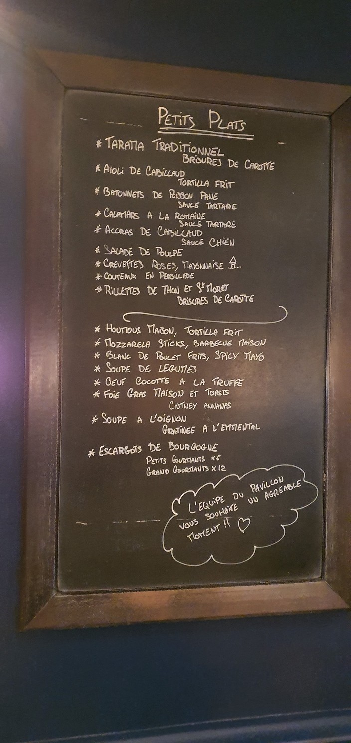Pavillon menu 2