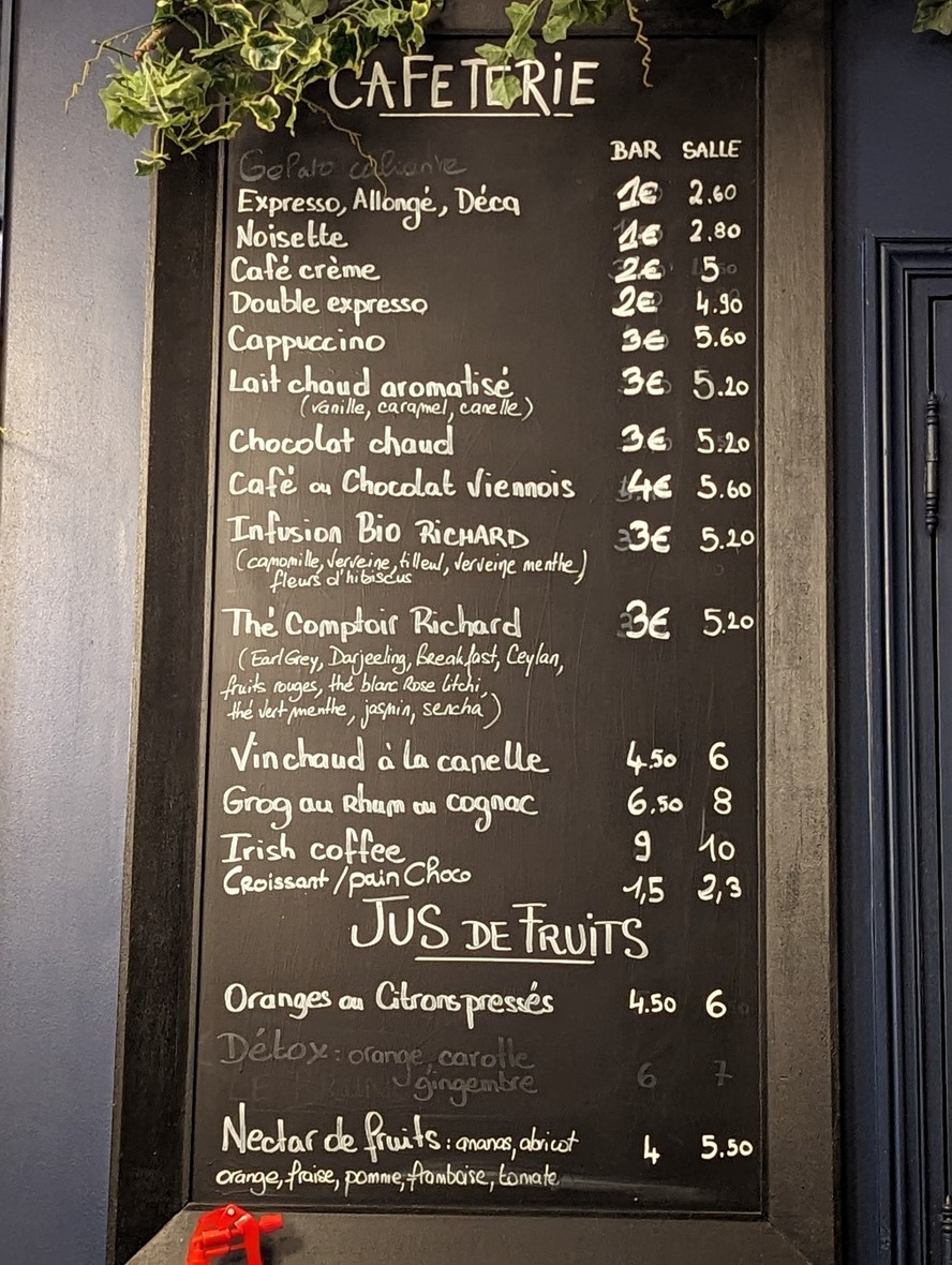 Pavillon menu 5