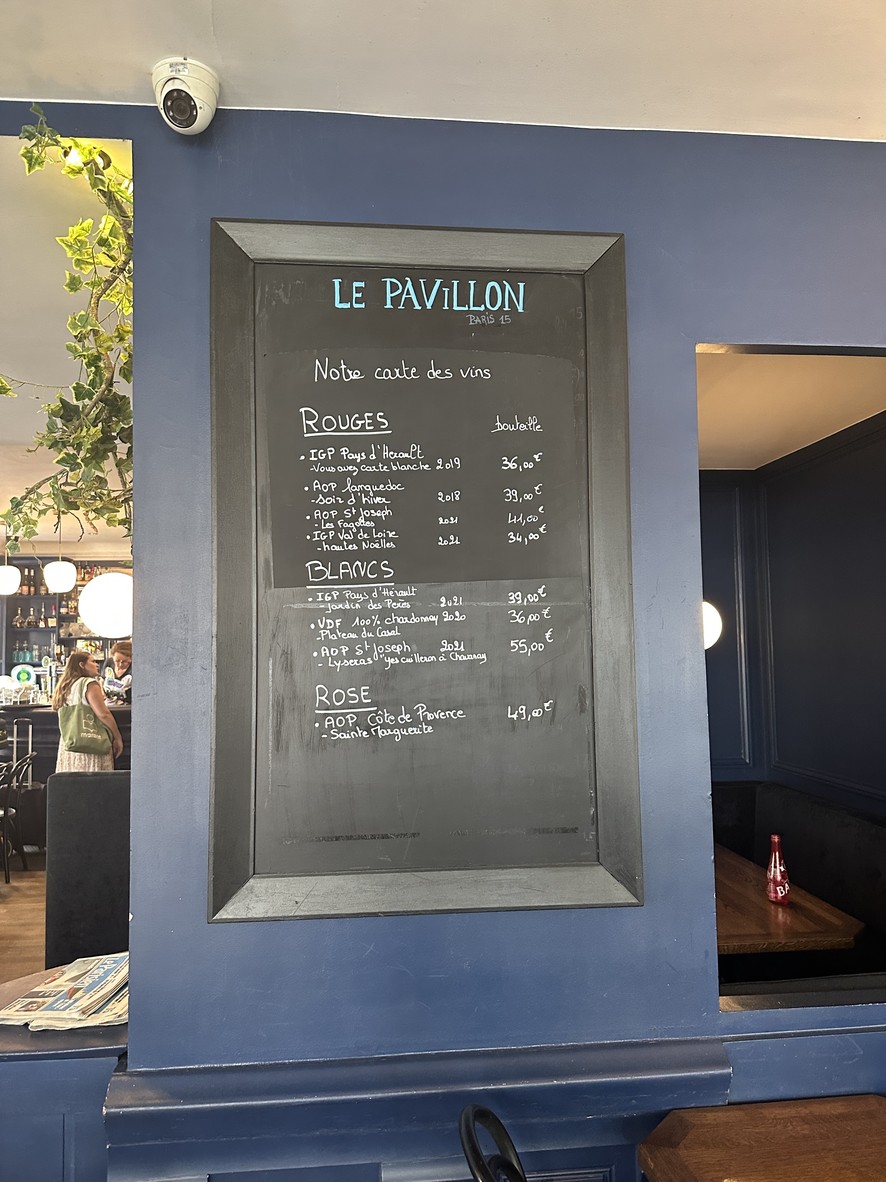Pavillon menu 6