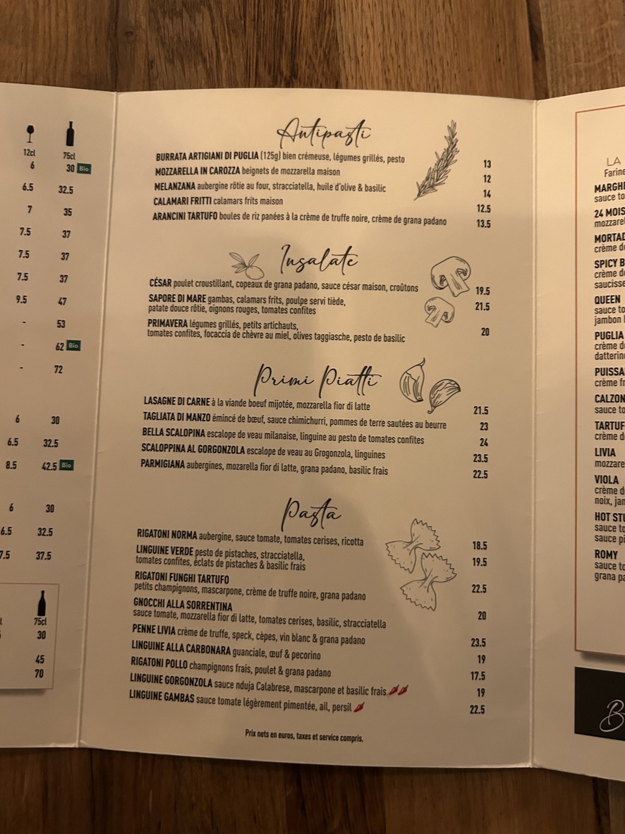 Little Italy menu 1