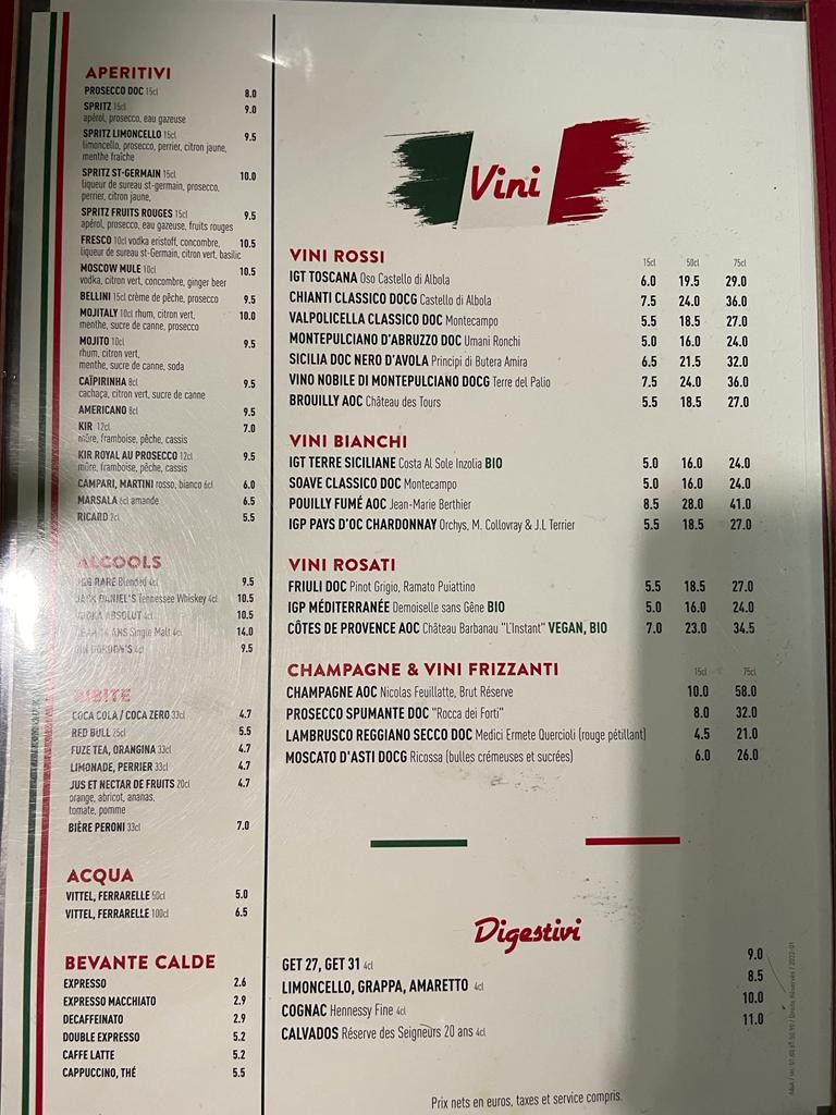 Little Italy menu 4
