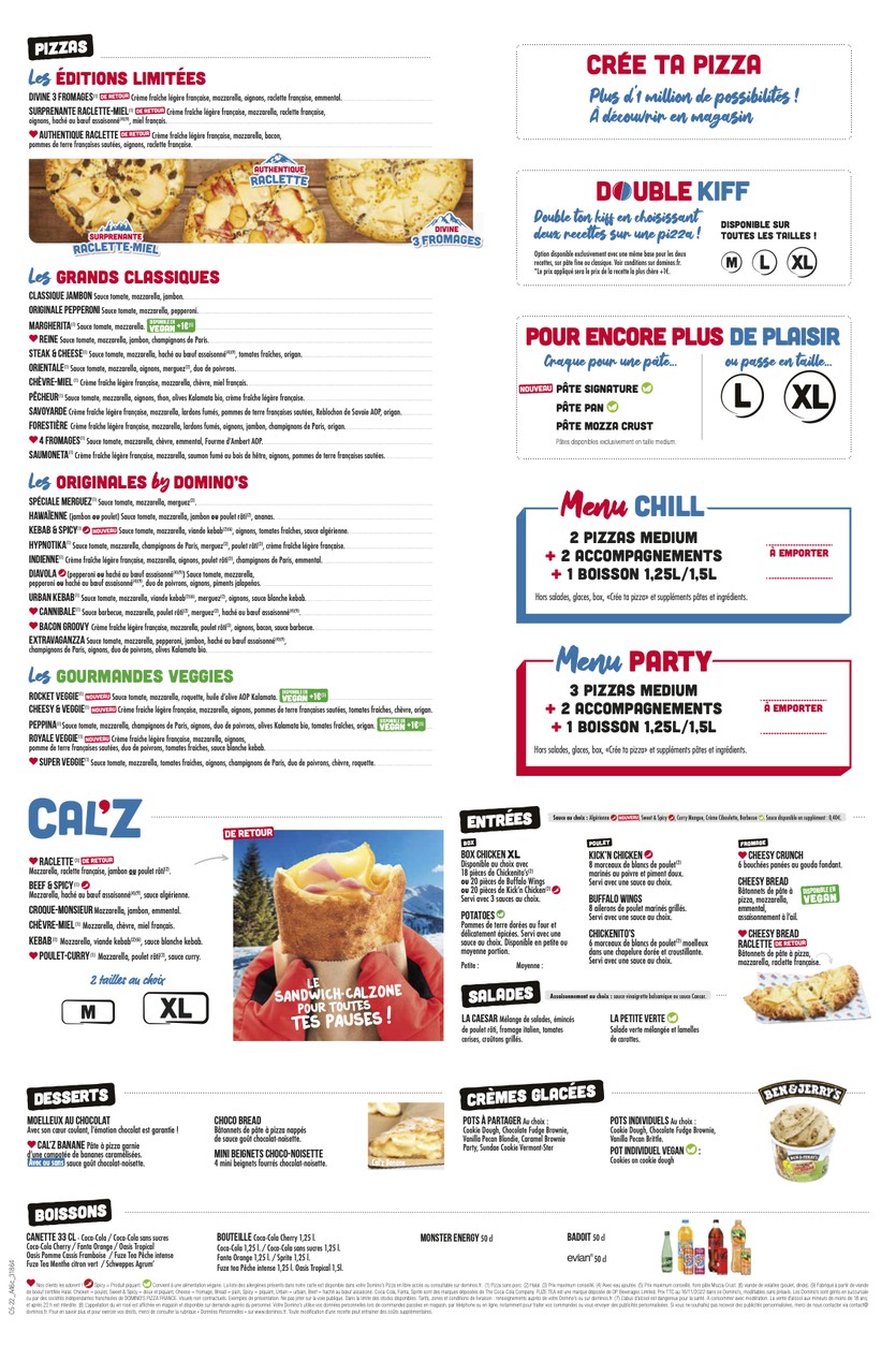 Domino's Pizza Paris 15 - Cambronne menu 1