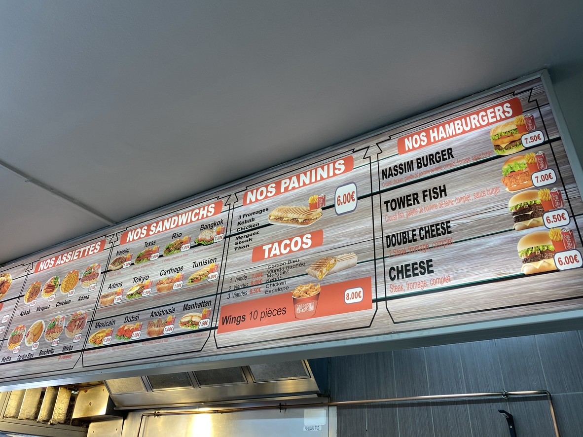 Restaurant Nassim menu 1
