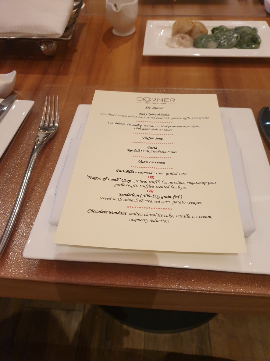 Corner menu 1