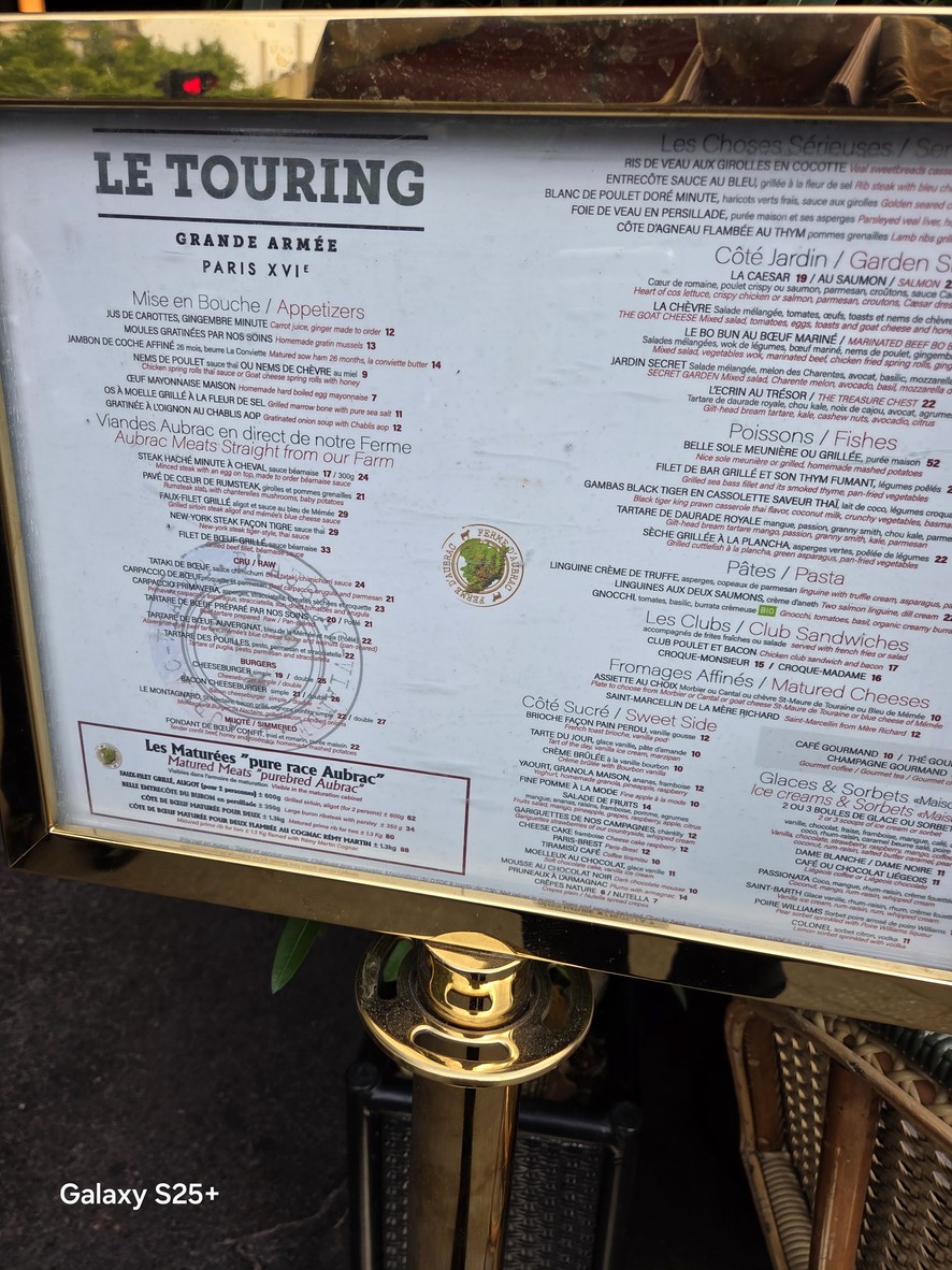 Le Touring menu 1