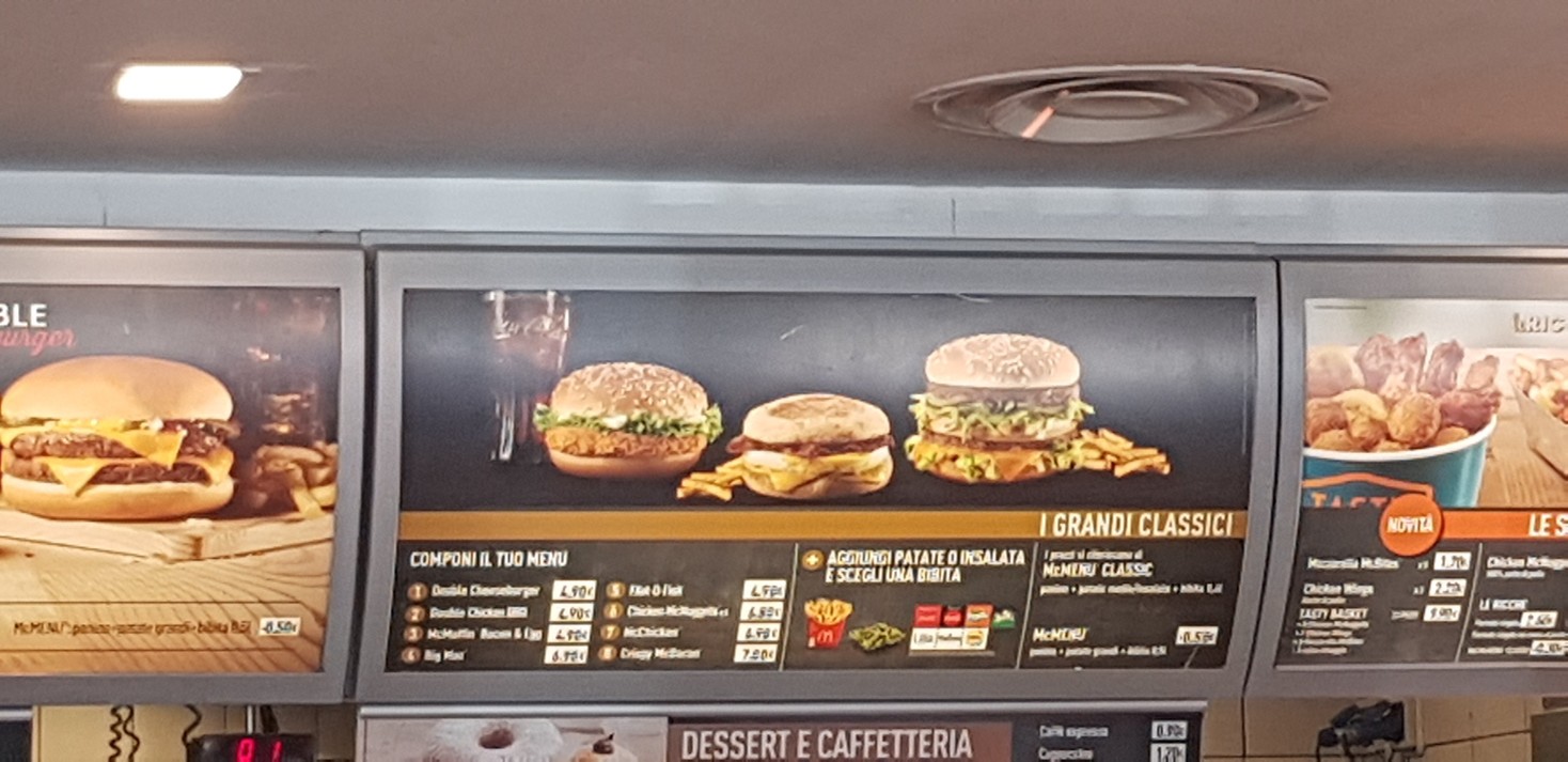McDonald’s menu 1