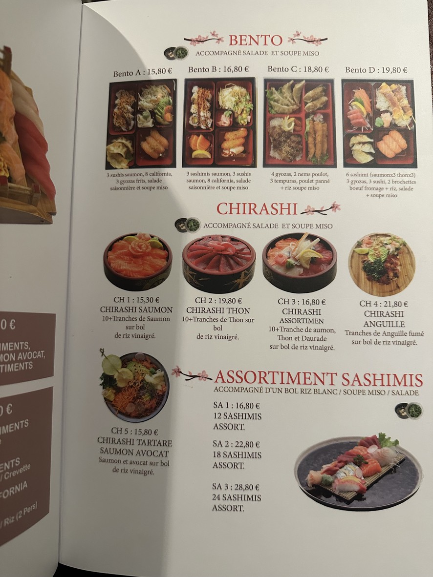 Sukiyaki menu 3