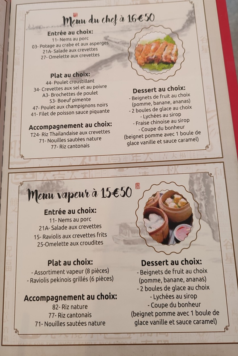La Gran Muralla de Pekín menu 2