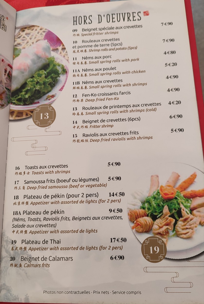 La Gran Muralla de Pekín menu 4