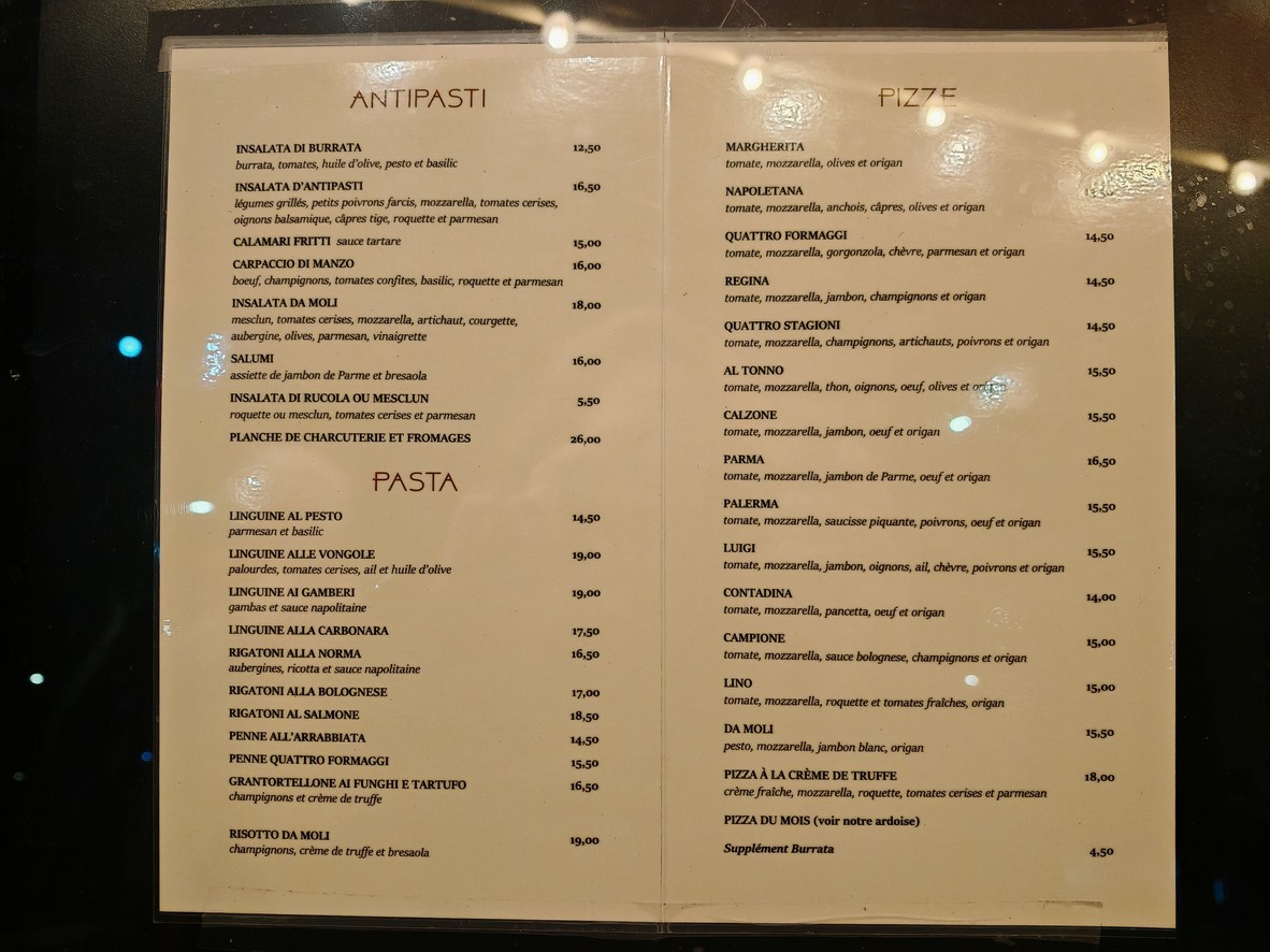 Da Moli menu 1