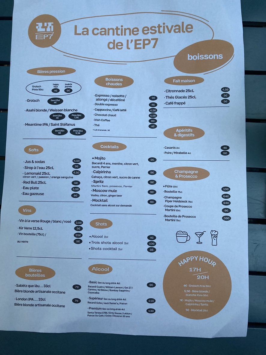 EP7 Guinguette Numérique et Gourmande - Paris 13 menu 2