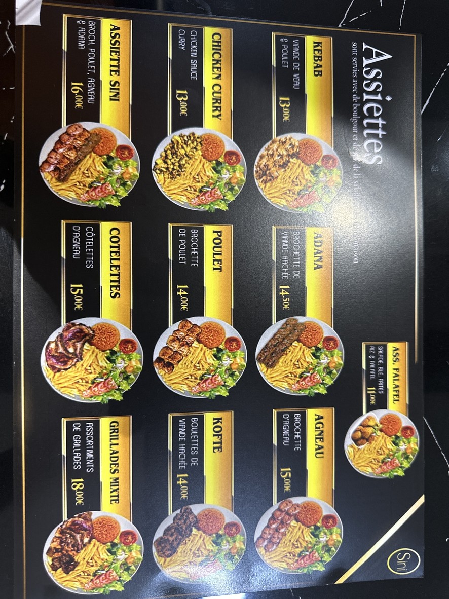 Restaurant sini menu 2