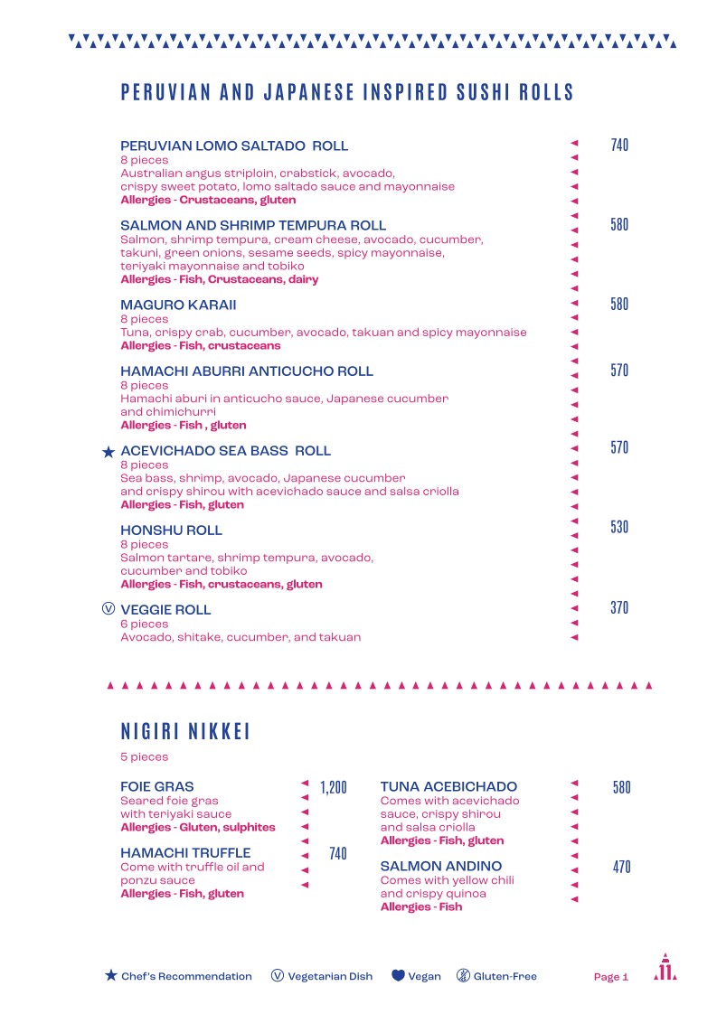 Above Eleven Rooftop Bar & Restaurant menu 1