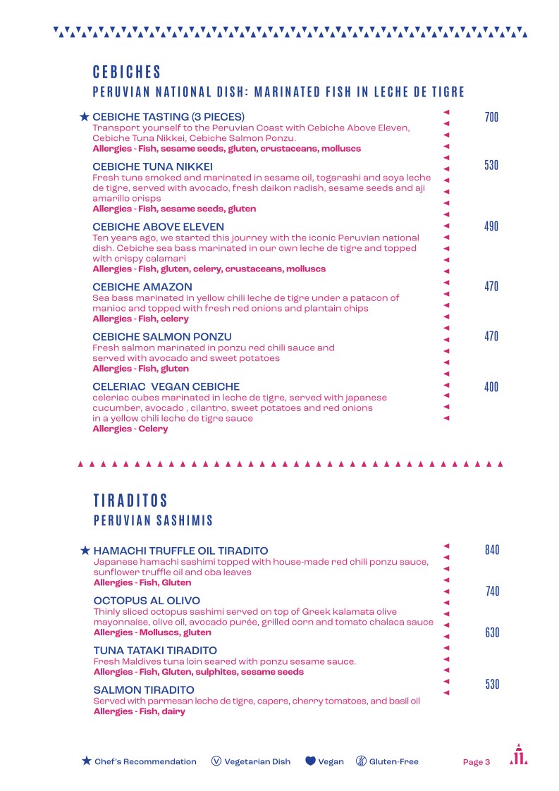 Above Eleven Rooftop Bar & Restaurant menu 3