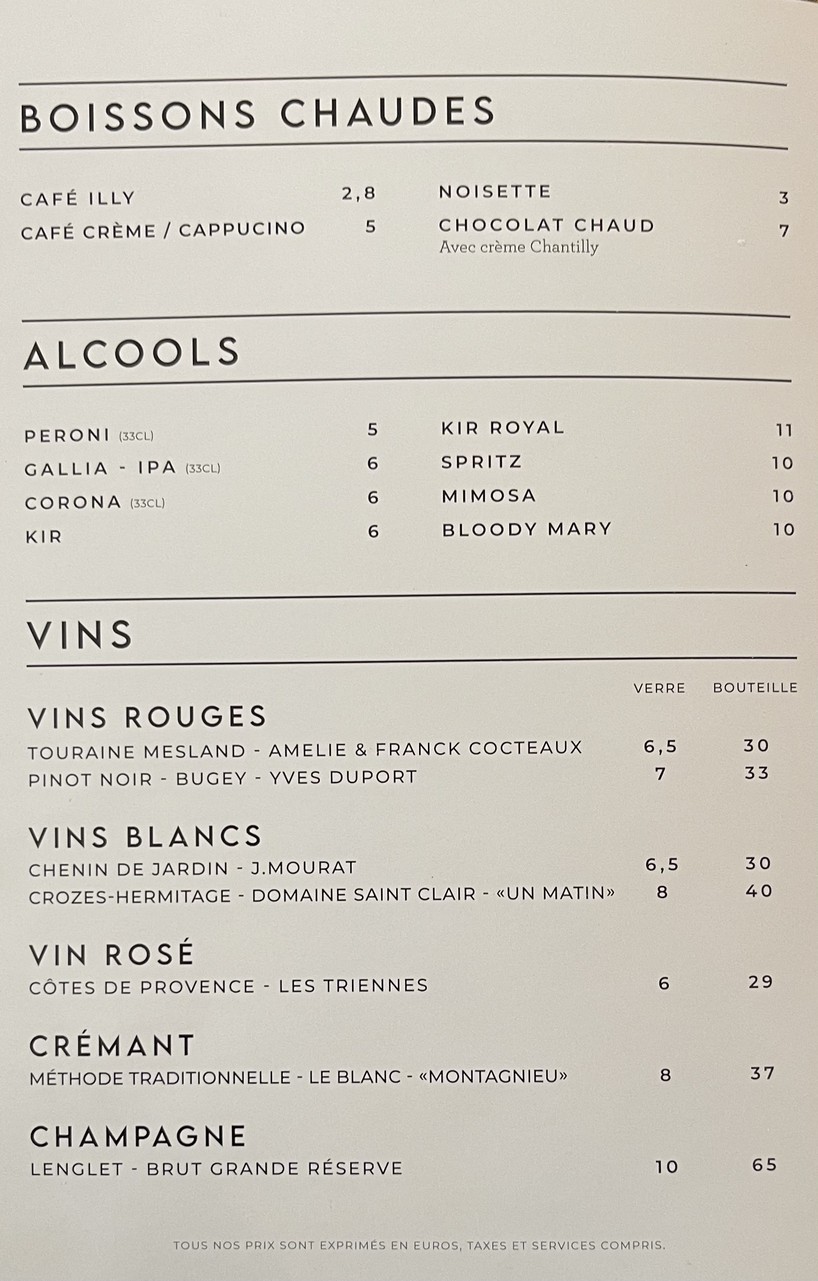 Aux Cerises menu 3