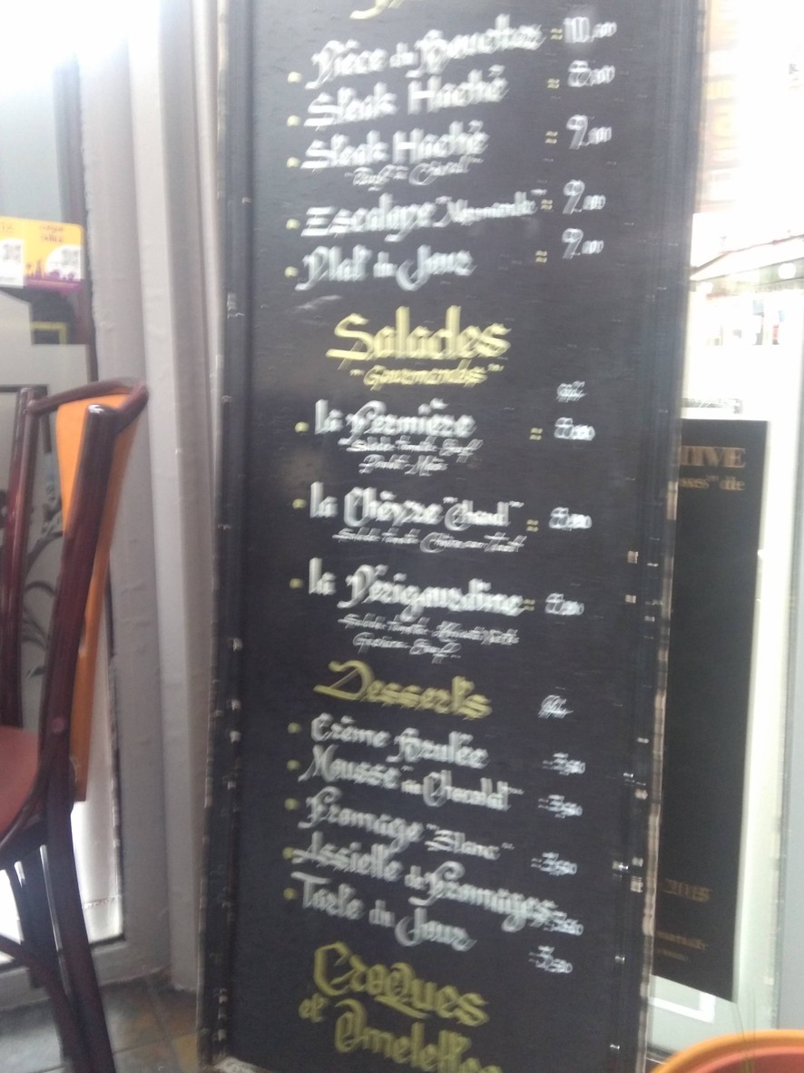 Le Bistrot de Juliette menu 2