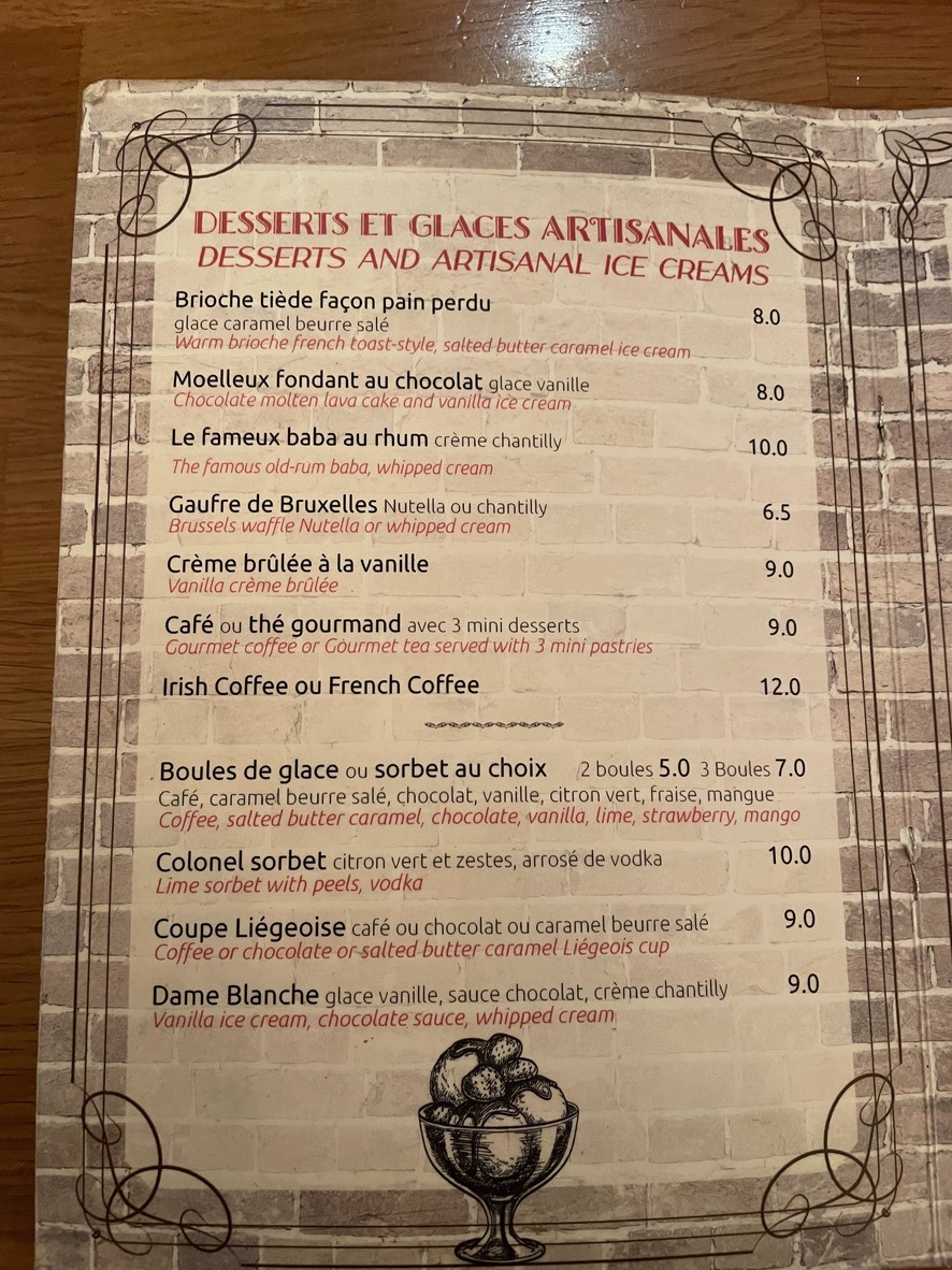 Brasserie Le Gay Lussac menu 3