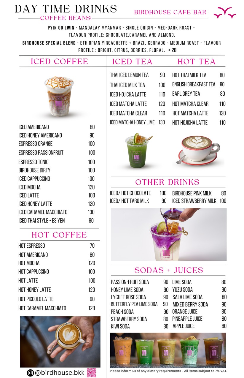 Birdhouse Cafe & Bar menu 4