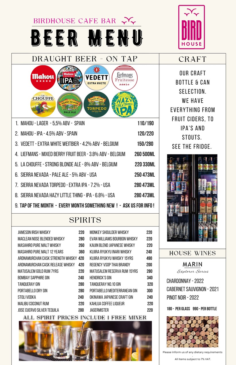 Birdhouse Cafe & Bar menu 6