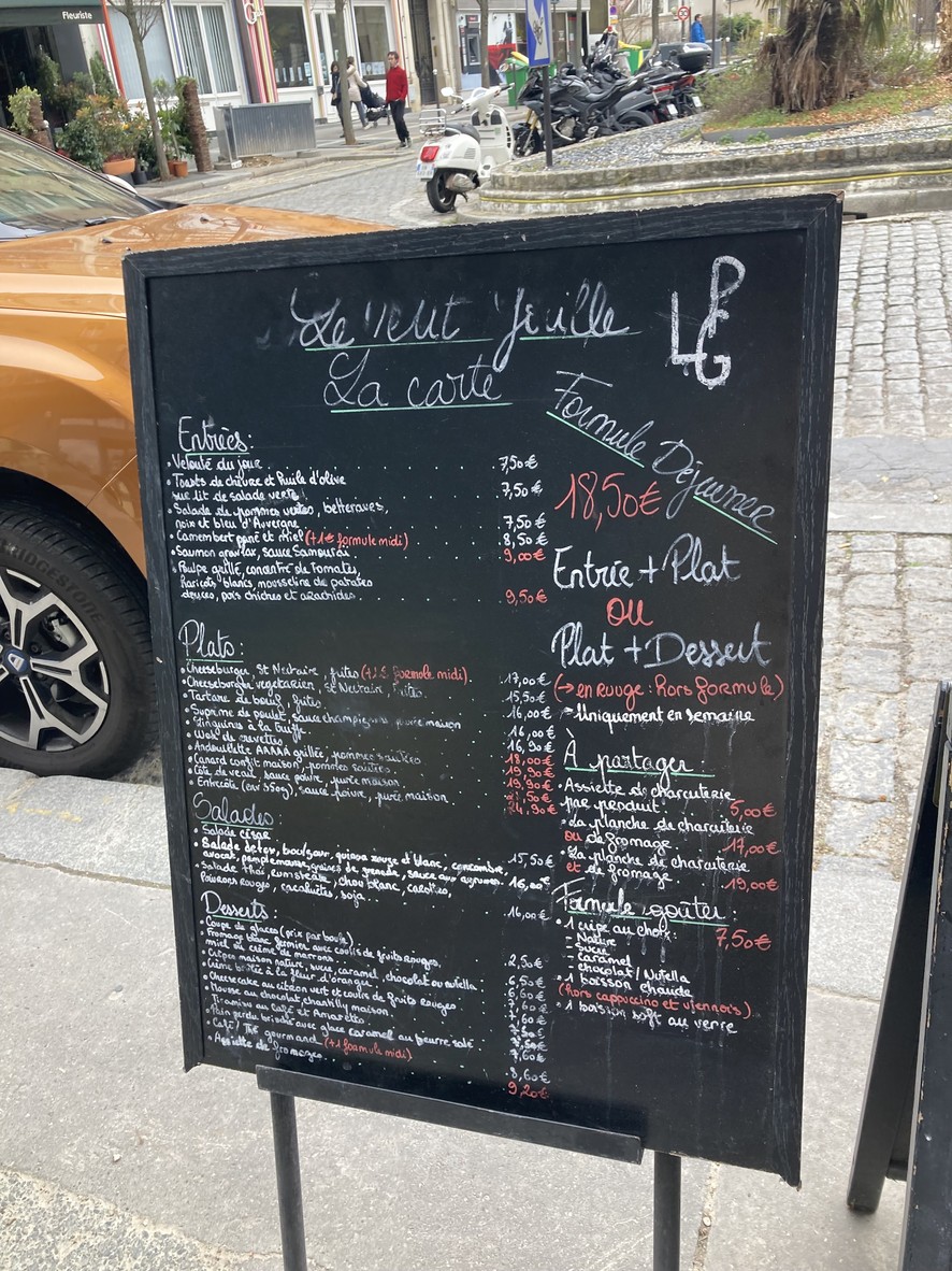 Le Petit Go menu 1