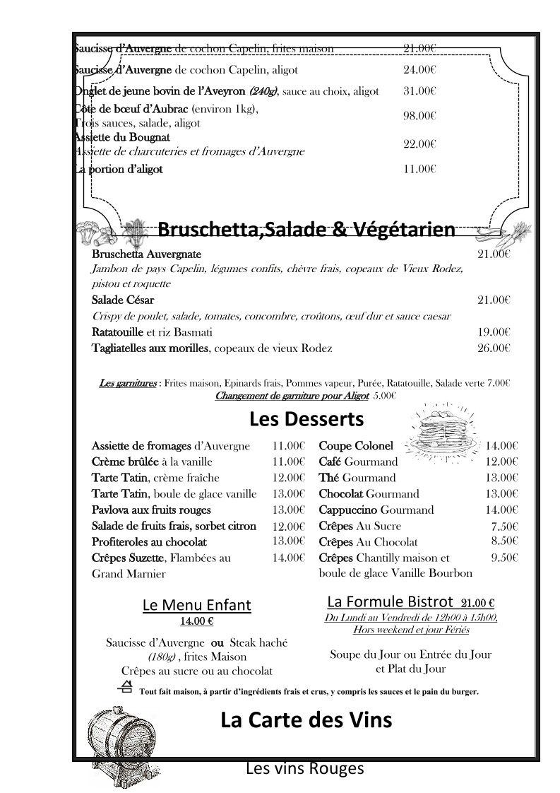 RESTAURANT LE TRÉSOR menu 3