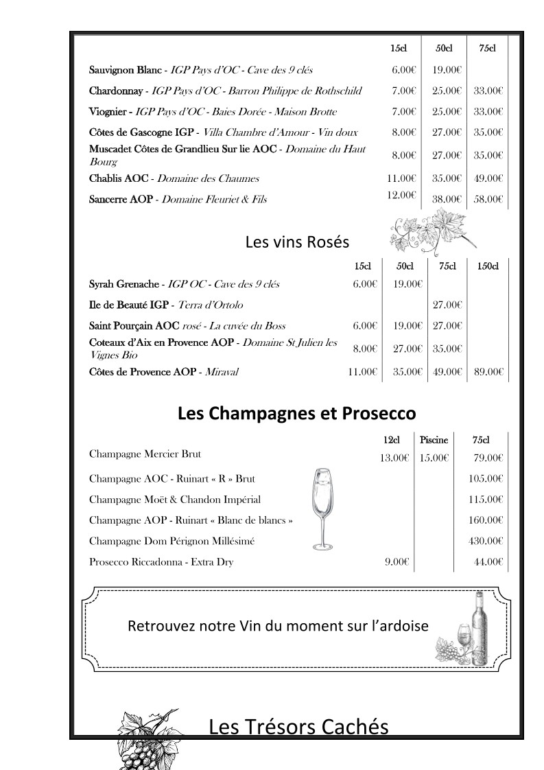 RESTAURANT LE TRÉSOR menu 6