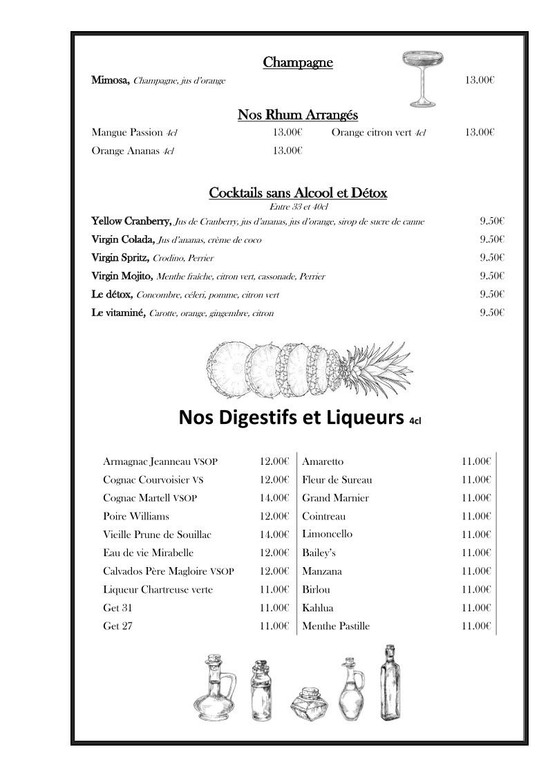RESTAURANT LE TRÉSOR menu 9