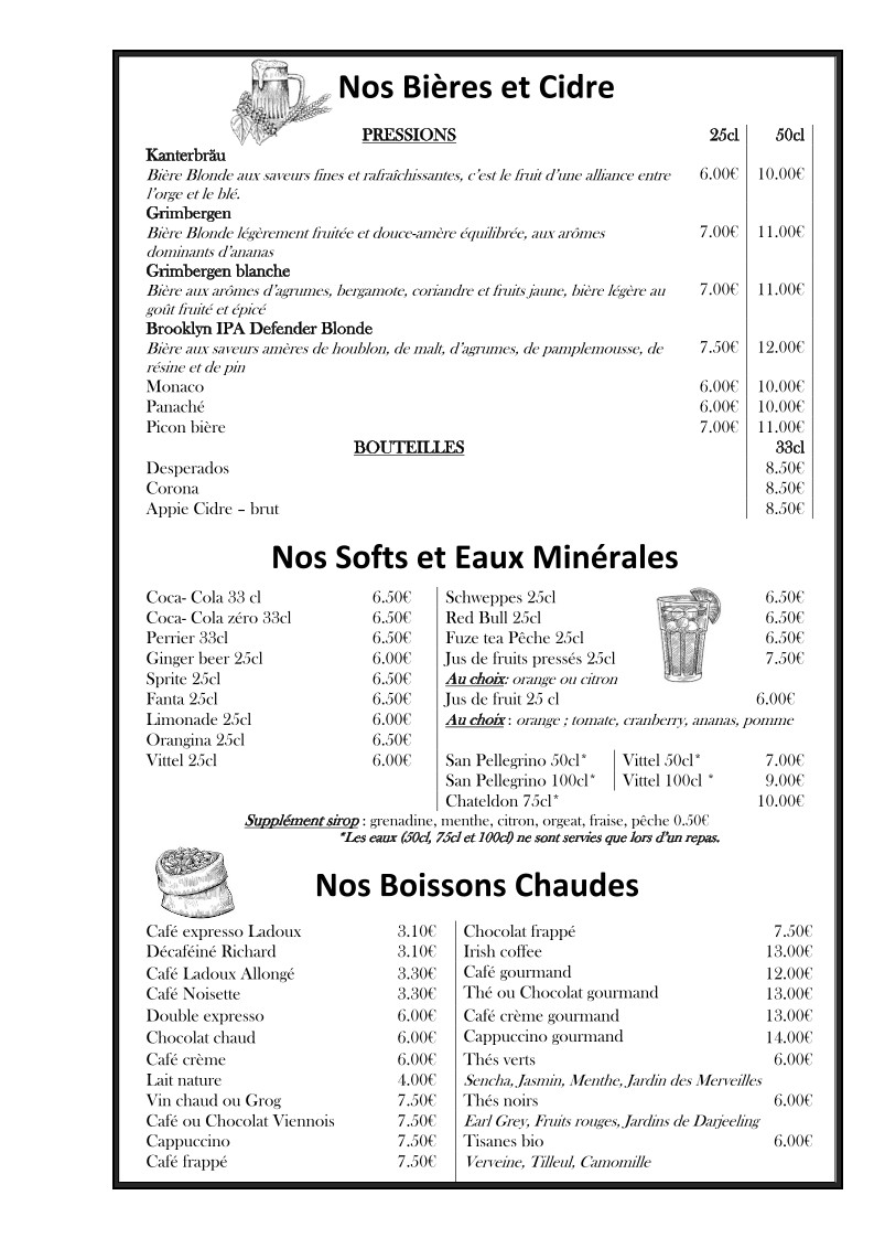 RESTAURANT LE TRÉSOR menu 10