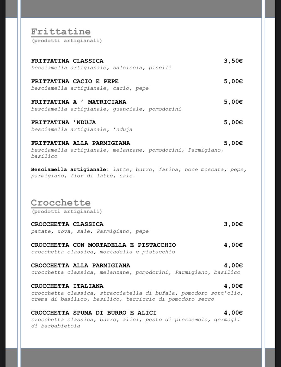 Pizzeria I Quintili Eur Montagnola menu 1