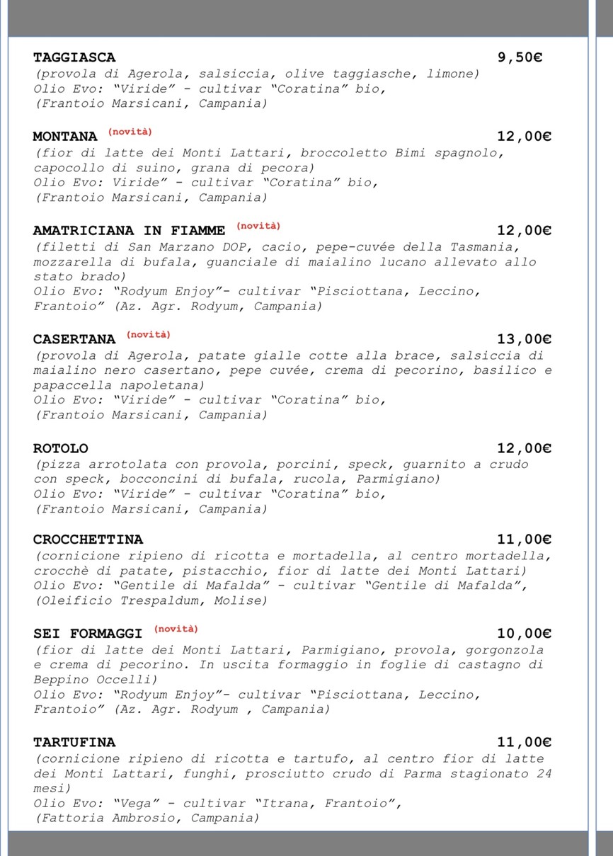 Pizzeria I Quintili Eur Montagnola menu 4