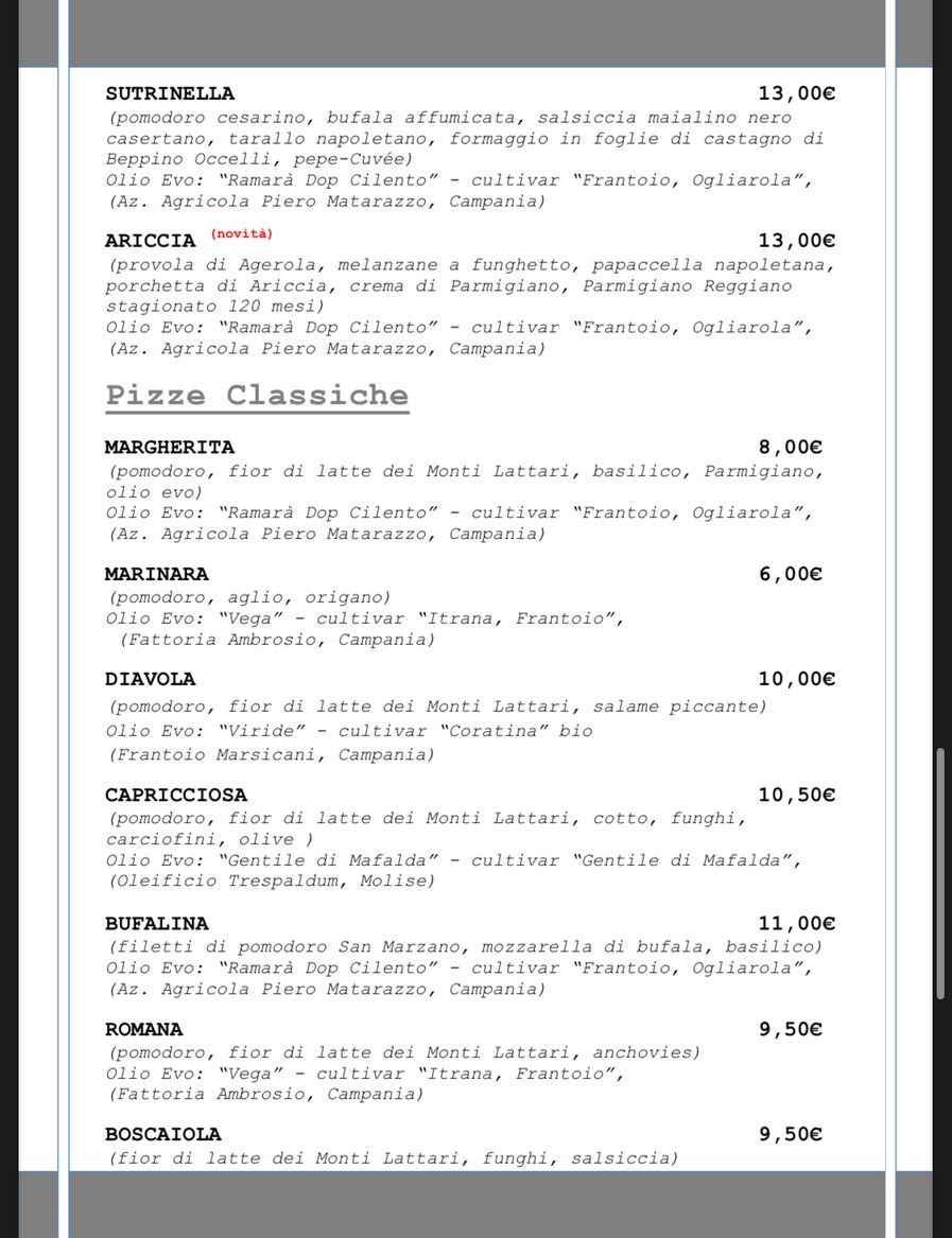 Pizzeria I Quintili Eur Montagnola menu 6
