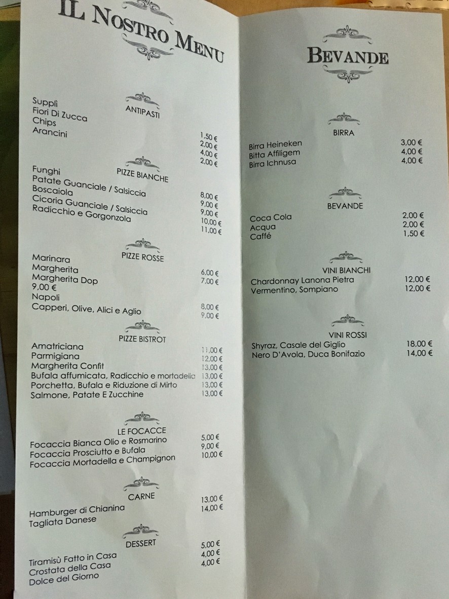Il Bistrot di Officine Farneto menu 1