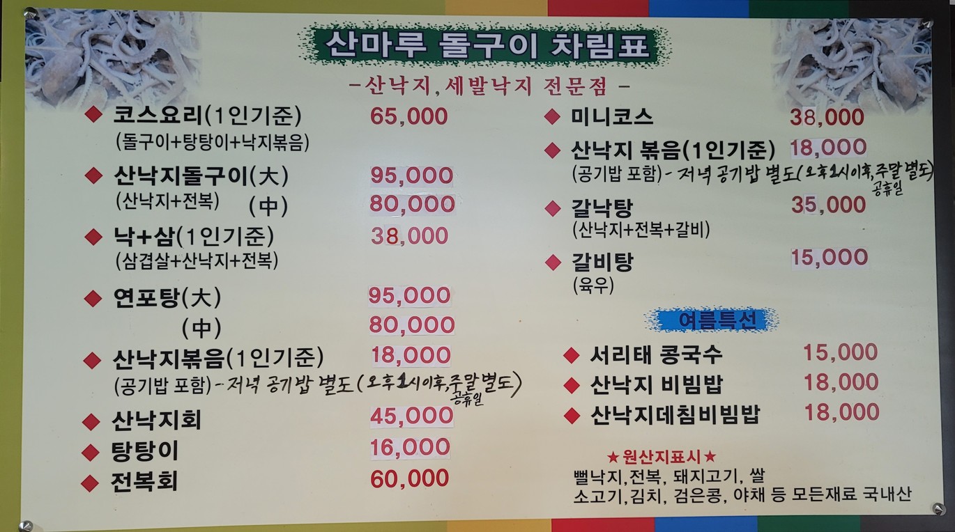 Parrillada de Sanmaru menu 1