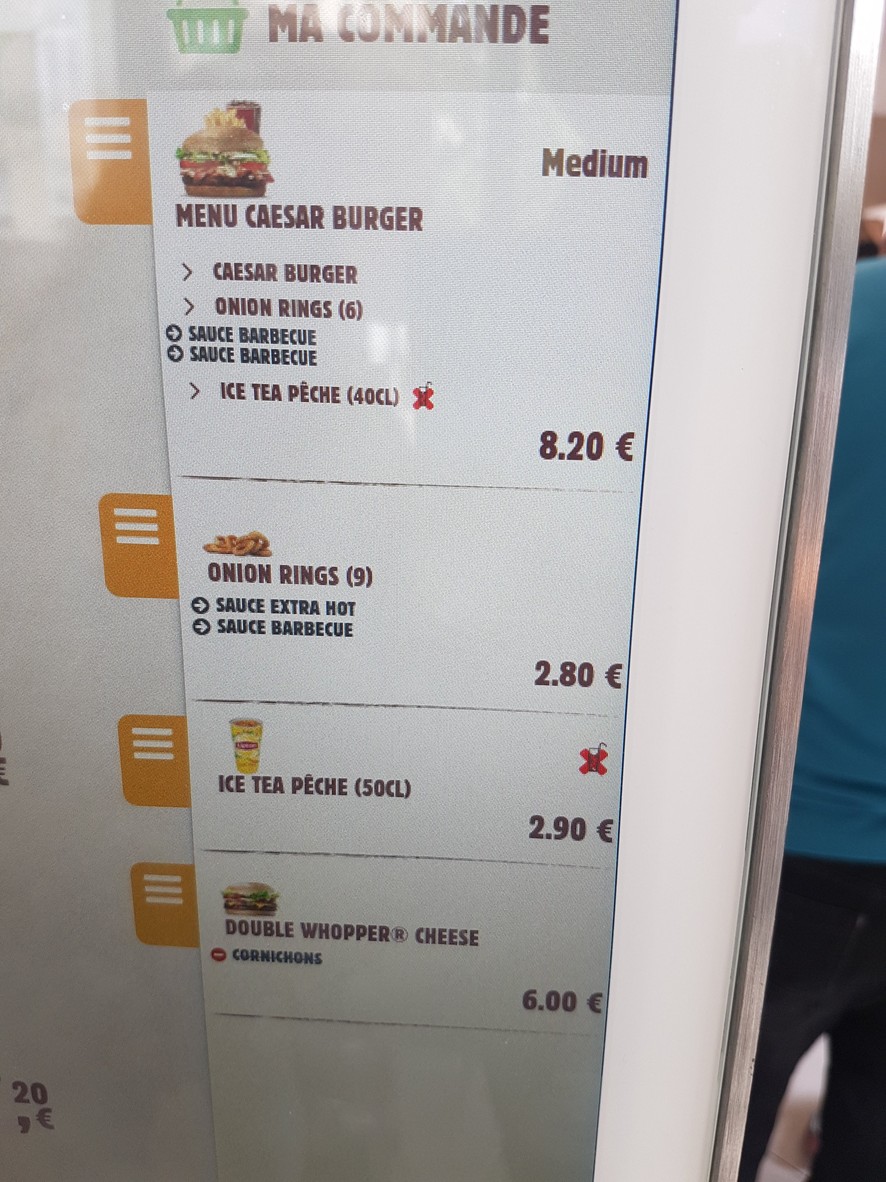 Burger King Paris menu 3