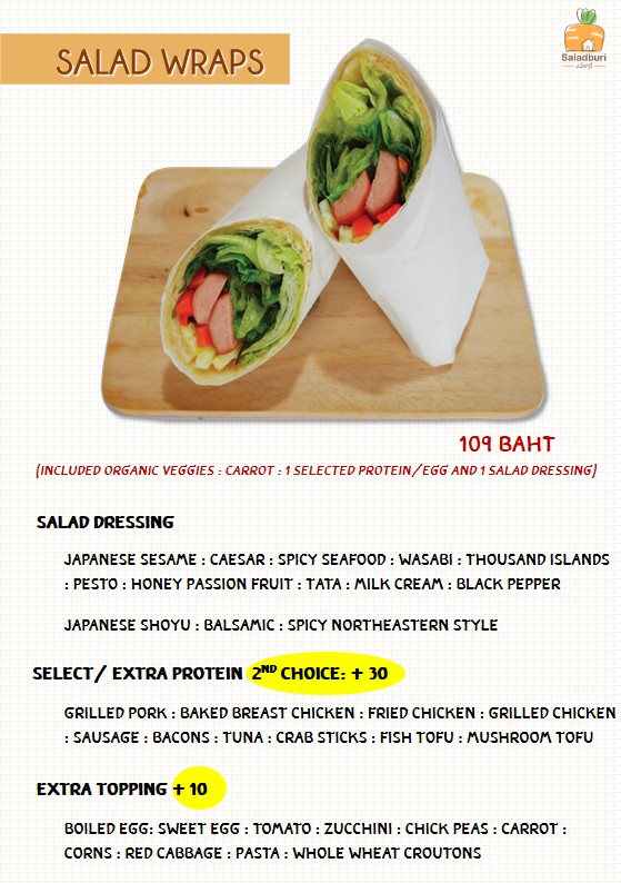 SALA BURI menu 1