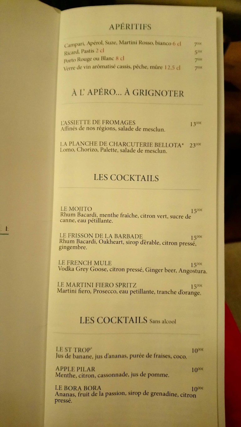 Chez Monix au Splash menu 3