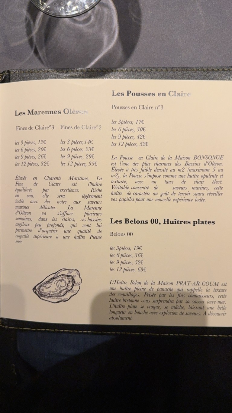 Comptoir des Mers menu 2