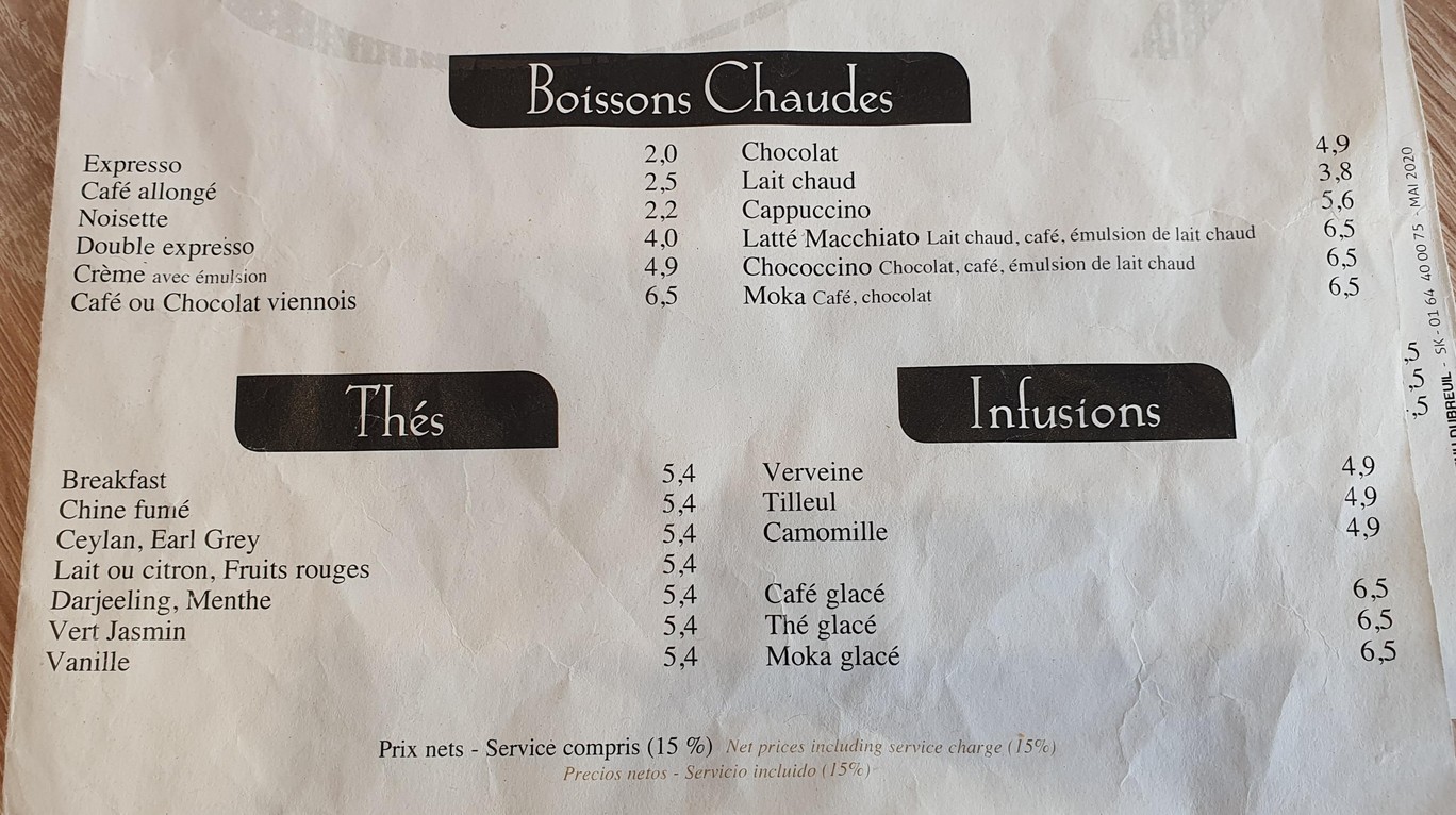 Comptoir des Mers menu 3
