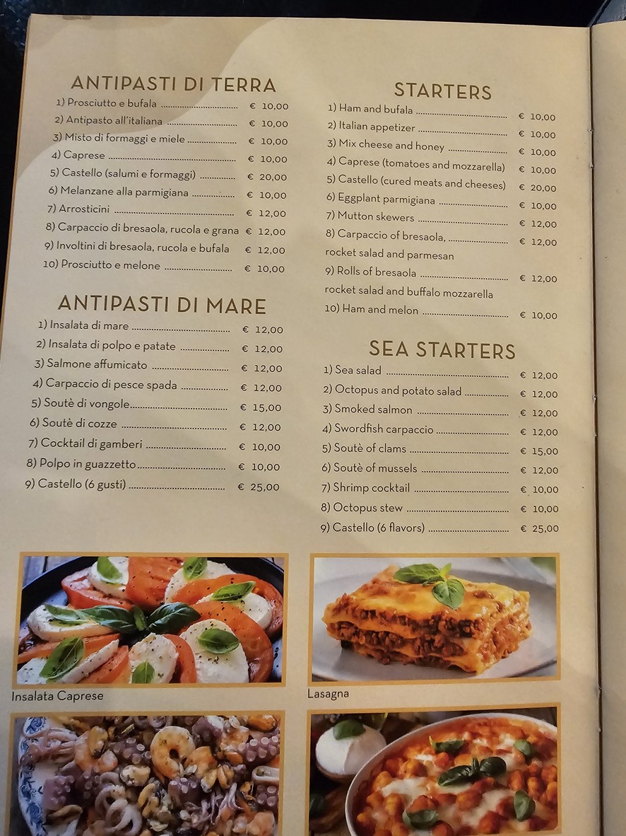 Ristorante Pizzeria Castello menu 2