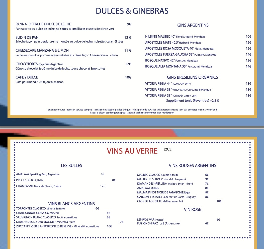 Bistro Caminito menu 2