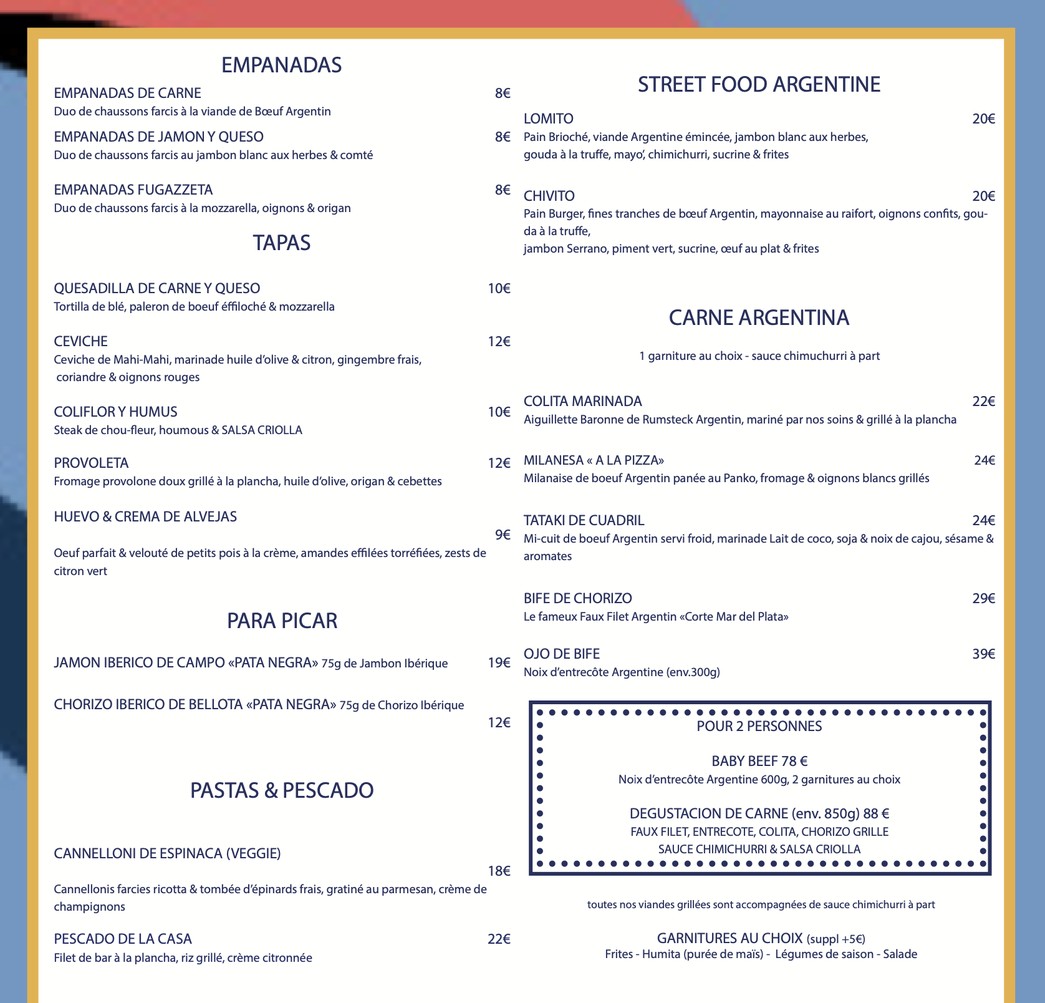 Bistro Caminito menu 3